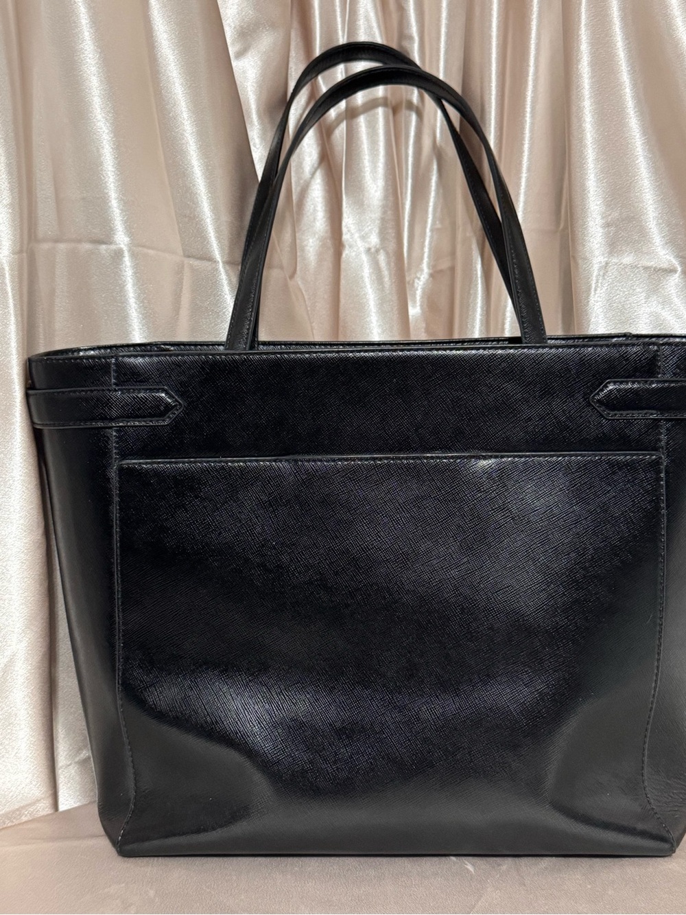 kate spade Staci New York Black Leather Tote Bag - Picture 13 of 16
